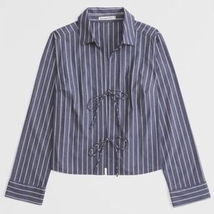 Abercrombie & Fitch Blue Striped Blouse